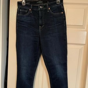 Lucky brand high rise skinny jeans in dark wash